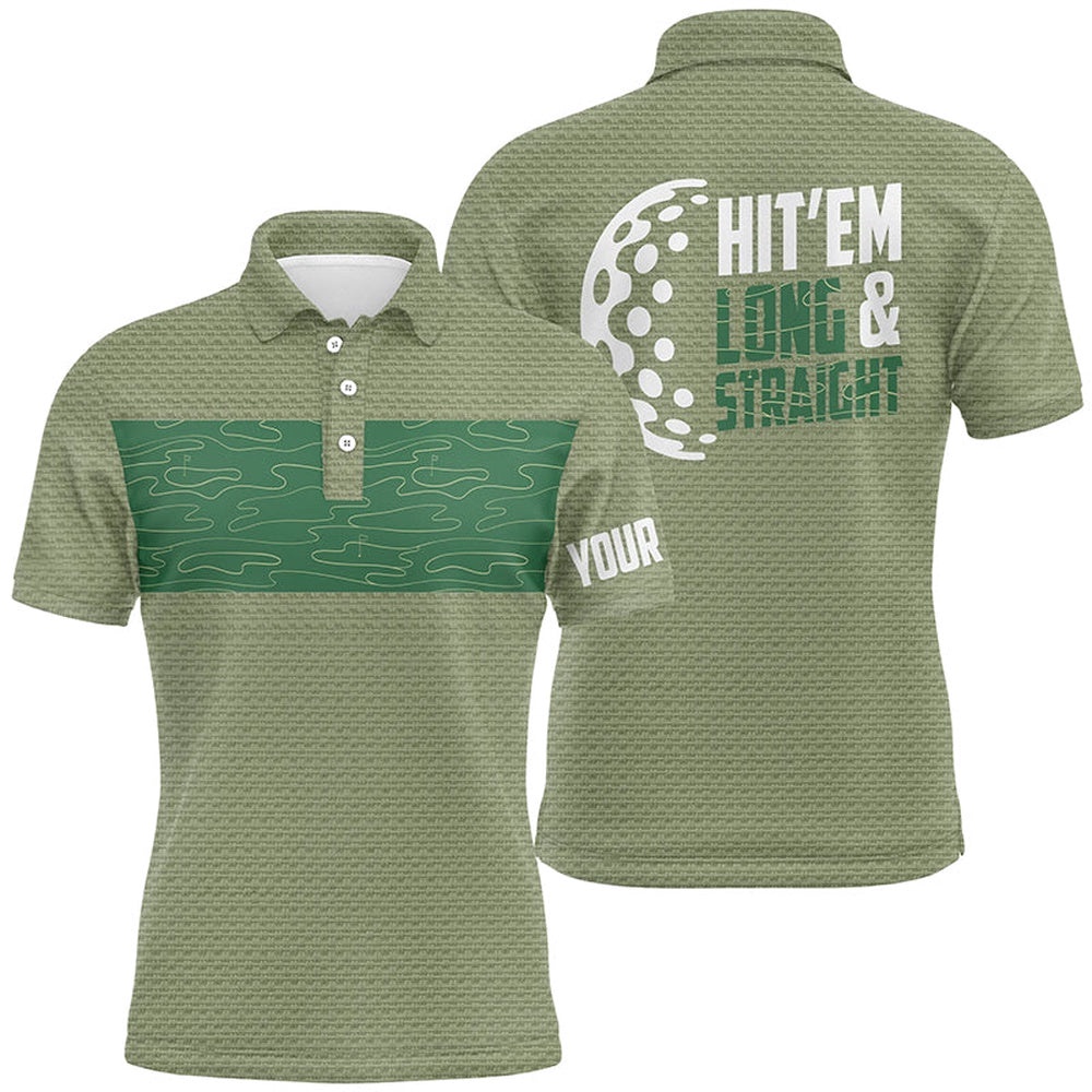 Hit ‘Em Long & Straight Golf Course Pattern Polo Shirts Custom Green Golf Shirts For Men, Golf Polo Shirt, Golf Shirts Hit ‘Em Long & Straight Golf Course Pattern Polo Shirts Custom Green Golf Shirts For Men, Golf Polo Shirt, Golf Shirts