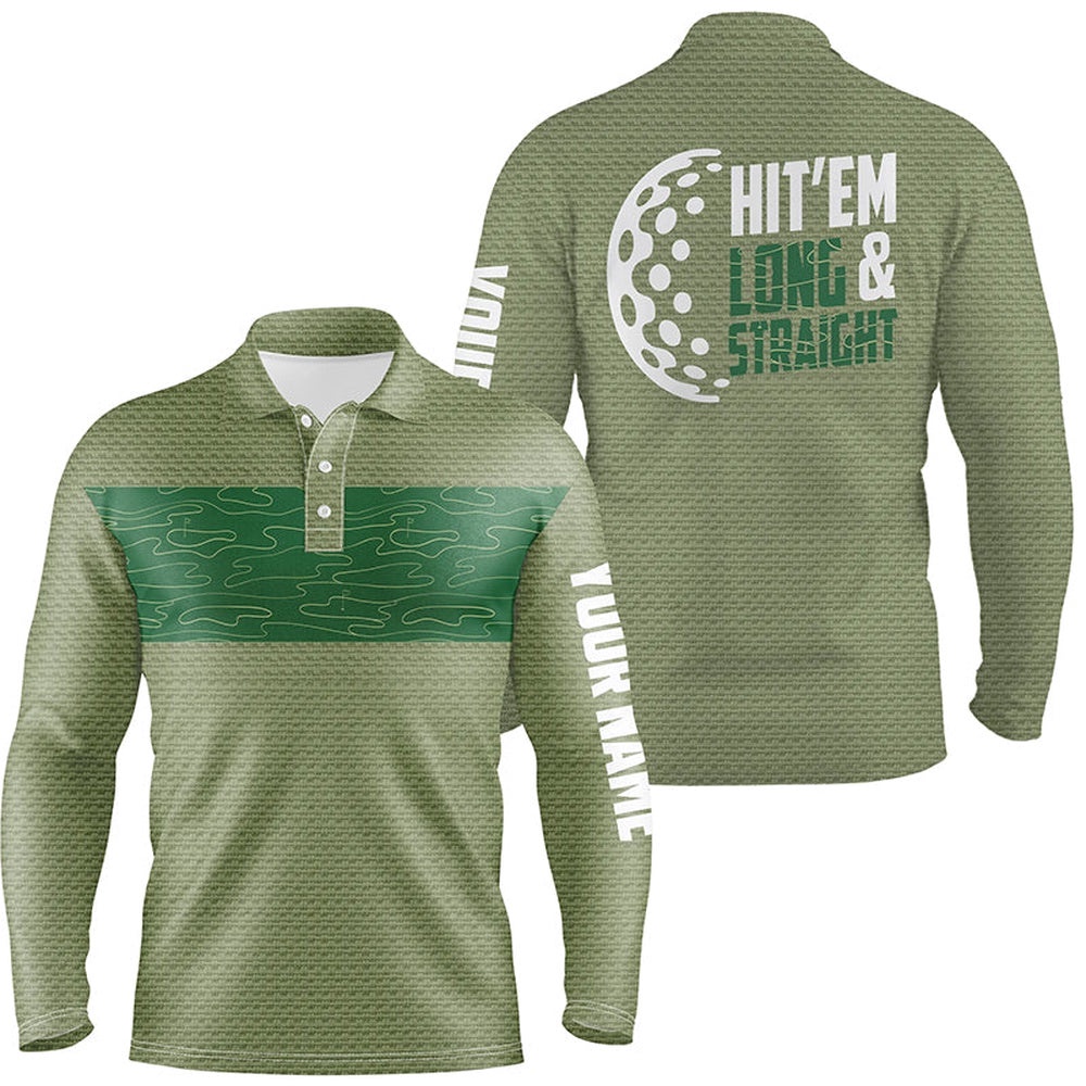 Hit ‘Em Long & Straight Golf Course Pattern Polo Shirts Custom Green Golf Shirts For Men, Golf Polo Shirt, Golf Shirts Hit ‘Em Long & Straight Golf Course Pattern Polo Shirts Custom Green Golf Shirts For Men, Golf Polo Shirt, Golf Shirts