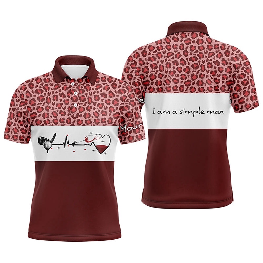 I Am A Simple Man Golf Men’s Polo Shirt, Red Leopard Golf Shirts For Men, Gifts For Wine Lovers, Golf Polo Shirt, Golf Shirts I Am A Simple Man Golf Men’s Polo Shirt, Red Leopard Golf Shirts For Men, Gifts For Wine Lovers, Golf Polo Shirt, Golf Shirts