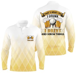 I Drink I Drive And I Know Things Yellow Argyle Men s Golf Polo Shirts Beer Golf Shirts For Men Golf Polo Shirt Golf Shirts 2 w6x1c7.jpg