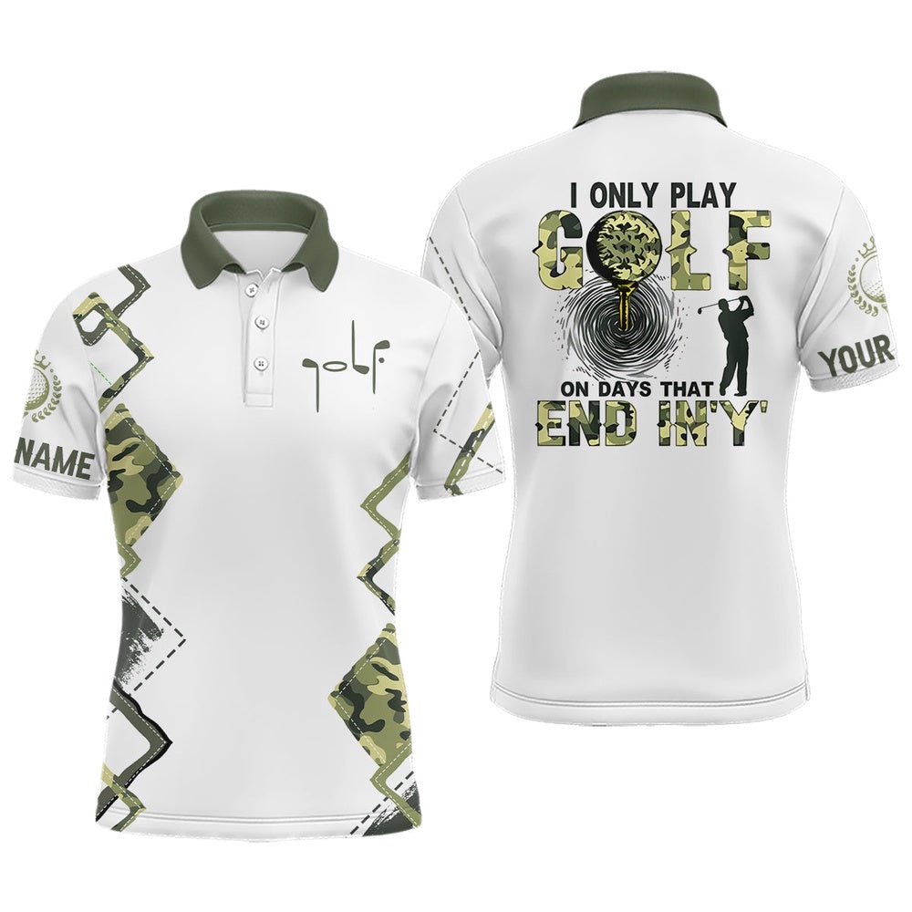 I Only Play Golf On Days That End In ‘Y’ Green Camo Men’s Golf Polo Shirts Golf Shirts For Men, Golf Polo Shirt, Golf Shirts I Only Play Golf On Days That End In ‘Y’ Green Camo Men’s Golf Polo Shirts Golf Shirts For Men, Golf Polo Shirt, Golf Shirts
