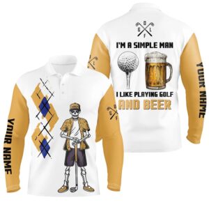 I m A Simple Man Skull Beer Argyle Pattern Golf Polo Shirts Beer Golf Shirts For Men Golf Polo Shirt Golf Shirts 2 p7tjyj.jpg