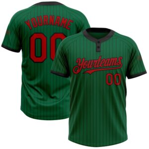 Kelly Green Black Pinstripe Red Two Button&hellip;