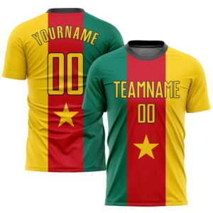 Kelly Green Gold Red Black Sublimation Cameroonian&hellip;