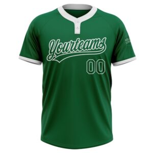 Kelly Green Kelly Green White Two Button Unisex Softball Jersey Custom Team Softball Jersey 2 ti2ksv.jpg