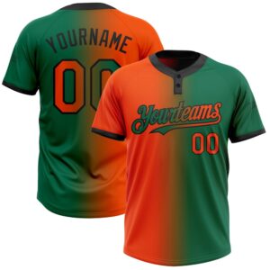 Kelly Green Orange Black Gradient Fashion Two&hellip;