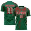 Kelly Green Red White Sublimation Portuguese Flag Soccer Uniform Jersey, Custom Team Soccer Jersey Shirt Kelly Green Red White Sublimation Portuguese Flag Soccer Uniform Jersey, Custom Team Soccer Jersey Shirt