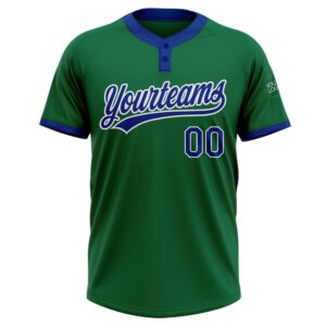 Kelly Green Royal White Two Button Unisex Softball Jersey Custom Team Softball Jersey 2 ey0bt2.jpg