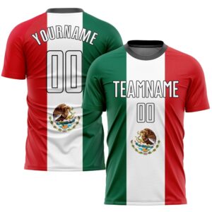 Kelly Green White Red Black Sublimation Mexican&hellip;