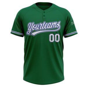 Kelly Green White Royal Gray Two Button Unisex Softball Jersey Custom Team Softball Jersey 2 bmgpar.jpg
