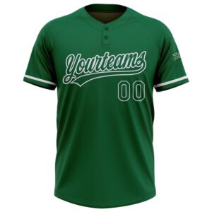 Kelly Green White Two Button Unisex Softball Jersey Custom Team Softball Jersey 2 nztl0d.jpg
