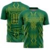 Kelly Green White Sublimation Soccer Uniform Jersey, Custom Team Soccer Jersey Shirt