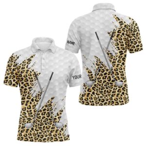 Leopard Skin Pattern Custom Name White Men’s&hellip;