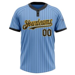 Light Blue Black Pinstripe Gold Two Button Unisex Softball Jersey Custom Team Softball Jersey 2 gfri4p.jpg