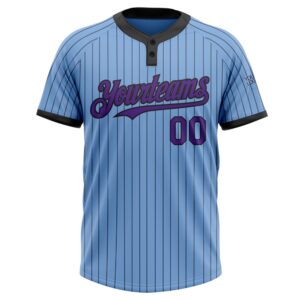 Light Blue Black Pinstripe Purple Two Button Unisex Softball Jersey Custom Team Softball Jersey 2 g5upta.jpg