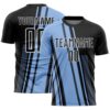Light Blue Black White Home Sublimation Soccer Uniform Jersey, Custom Team Soccer Jersey Shirt