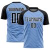 Light Blue Crimson Cream Sublimation Soccer Uniform Jersey, Custom Team Soccer Jersey Shirt