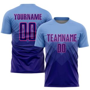 Light Blue Dark Purple Pink Sublimation Soccer&hellip;