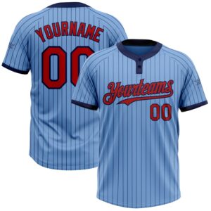 Light Blue Navy Pinstripe Red Two Button&hellip;