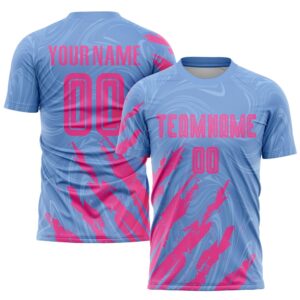 Light Blue Pink Sublimation Soccer Uniform Jersey,&hellip;