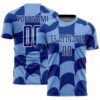 Light Blue Royal White Sublimation Soccer Uniform Jersey, Custom Team Soccer Jersey Shirt Light Blue Royal White Sublimation Soccer Uniform Jersey, Custom Team Soccer Jersey Shirt
