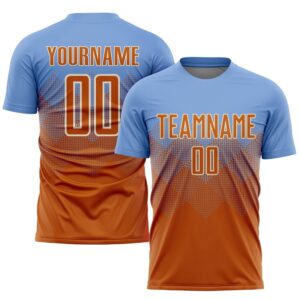 Light Blue Texas Orange Cream Sublimation Soccer&hellip;