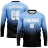 Light Blue White Black Sublimation Soccer Uniform Jersey, Custom Team Soccer Jersey Shirt Light Blue White Black Sublimation Soccer Uniform Jersey, Custom Team Soccer Jersey Shirt