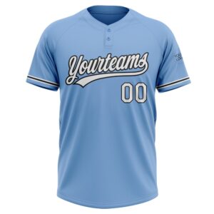 Light Blue White Black Two Button Unisex Softball Jersey Custom Team Softball Jersey 2 vmr25z.jpg