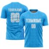 Light Blue White Kelly Green Sublimation Long Sleeve Fade Fashion Soccer Uniform Jersey, Custom Team Soccer Jersey Shirt