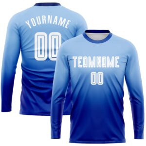 Light Blue White Royal Sublimation Long Sleeve&hellip;