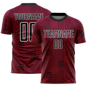 Maroon Black White Lines Sublimation Soccer Uniform Jersey Custom Team Soccer Jersey Shirt 1 dbelix.jpg