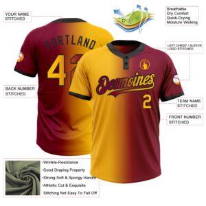 Maroon Gold Black Gradient Fashion Two Button Unisex Softball Jersey Custom Team Softball Jersey 3 qbhco8.jpg