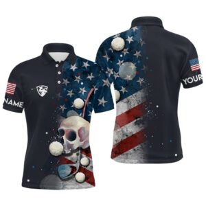 Men American Flag Golf Skull With Golf&hellip;