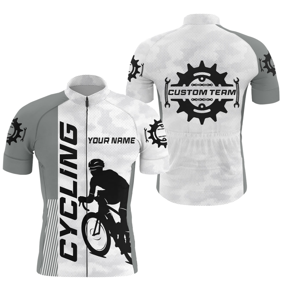 Men Cycling Jersey Cycle Gear With 3 Pockets Anti Uv Reflective Long Short Sleeve Bicycling Shirt, Custom Mono Cycling Jersey Men Cycling Jersey Cycle Gear With 3 Pockets Anti Uv Reflective Long Short Sleeve Bicycling Shirt, Custom Mono Cycling Jersey