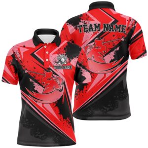 Men Golf Polo Shirt Custom Red Camo&hellip;