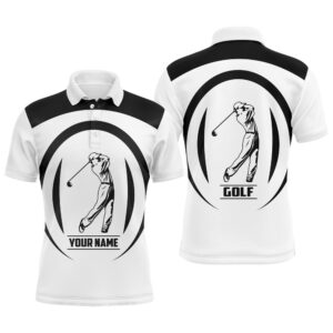Men Golf Polo Shirts Black And White&hellip;