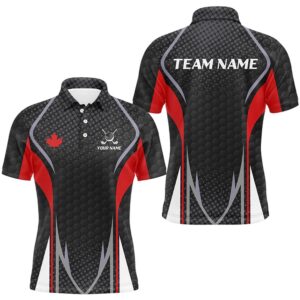 Men Golf Polo Shirts Canada Flag Custom&hellip;