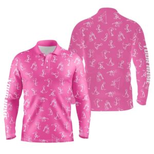 Men Golf Polo Upf Shirts Custom Name Funny Golf Pattern Pink Polo Shirt Best Men s Golf Wear Golf Polo Shirt Golf Shirts 2 uwe6el.jpg
