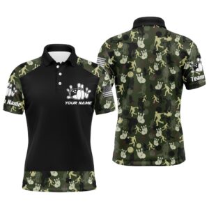 Men Polo Bowling Shirt Camo Balls And&hellip;
