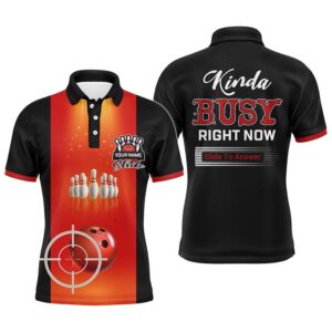 Men Polo Bowling Shirt, Strike Kinda Busy&hellip;