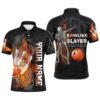 Men Polo Bowling Shirt, Strike Kinda Busy Right Now, Short Sleeves Bowlers Polo Shirt, Personalized Bowling Team Shirt