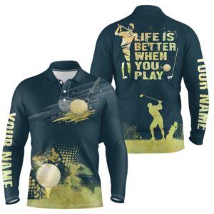 Men s Golf Artistic Wet Paint Polo Shirt Personalized Dark Green Golf Shirts For Men s Golfing Gifts Golf Polo Shirt Golf Shirts 2 b7tiyj.jpg