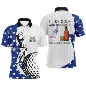 Men’s Golf Polo Shirt Custom American Flag&hellip;