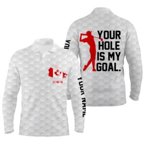 Men s Golf Polo Shirt Custom Name Canada Flag Men s Patriotic Polo Shirts Your Hole Is My Goal Golf Gift Golf Polo Shirt Golf Shirts 2 wjkopv.jpg