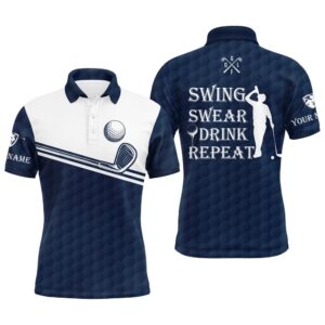 Men’s Golf Polo Shirt Swing Swear Drink&hellip;