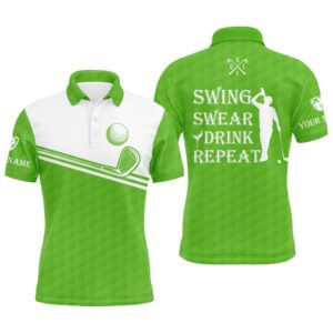 Men’s Golf Polo Shirt Swing Swear Drink&hellip;