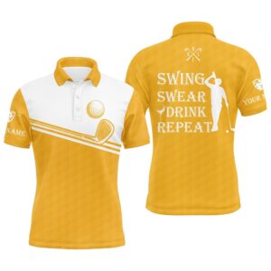 Men’s Golf Polo Shirt Swing Swear Drink&hellip;