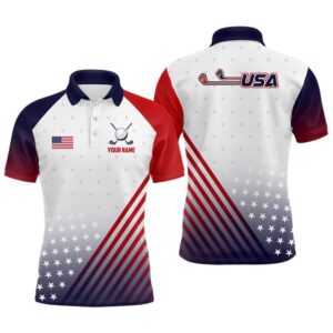 Men’s Golf Polo Shirts American Flag Custom&hellip;