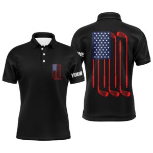 Men’s Golf Polo Shirts American Flag Golf&hellip;