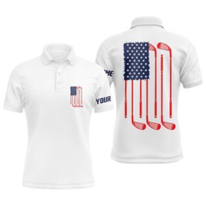 Men’s Golf Polo Shirts American Flag Golf&hellip;